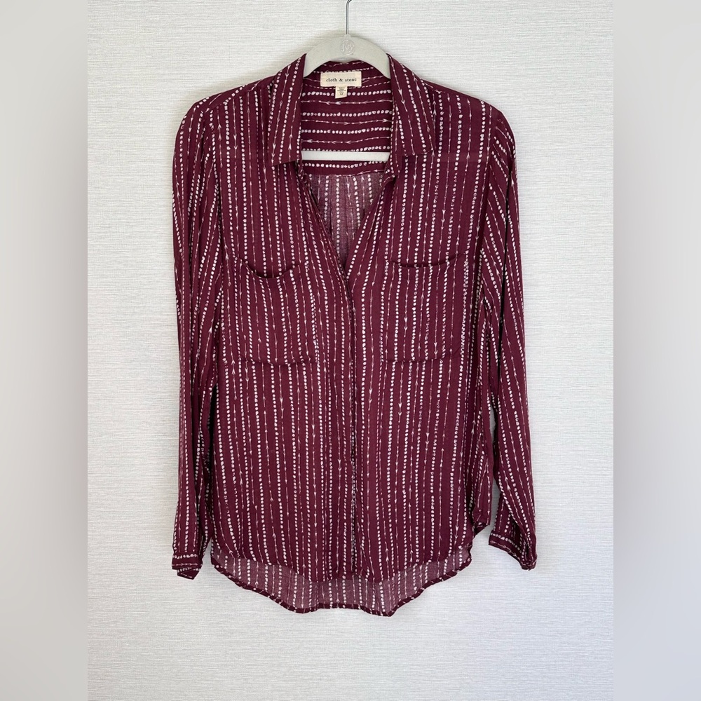 Anthropologie Cloth and Stone l/s button down blouse